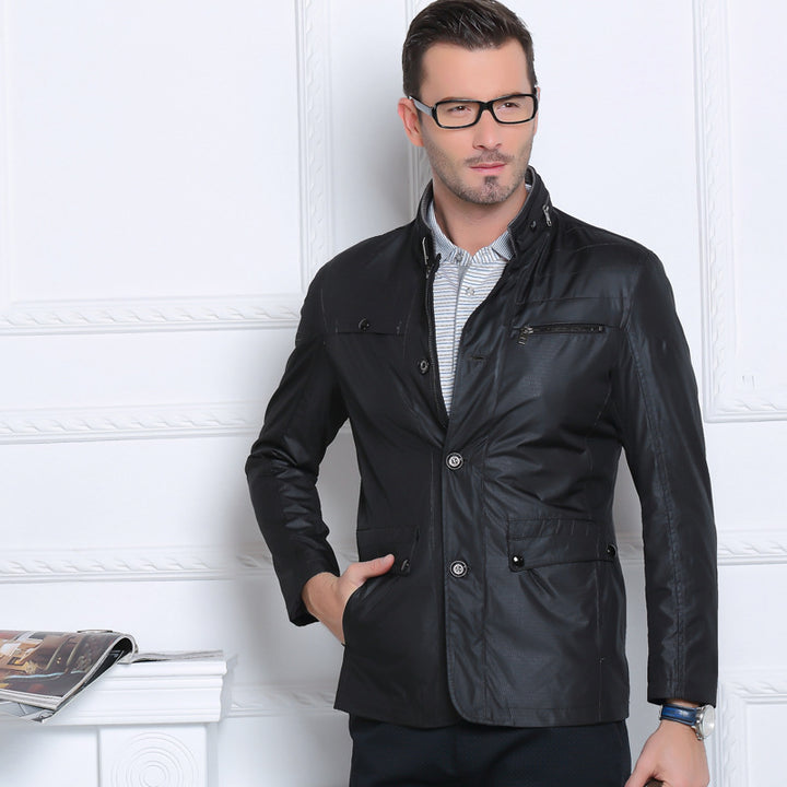 Herren Leichte Fieldjacke im City-Utility-Stil mit Stehkragen – Taviero
