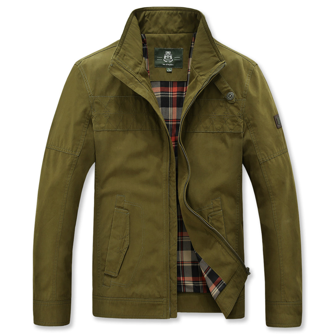 Herren stylische und vielseitige Übergangsjacke mit hohem Kragen Echoarchiv