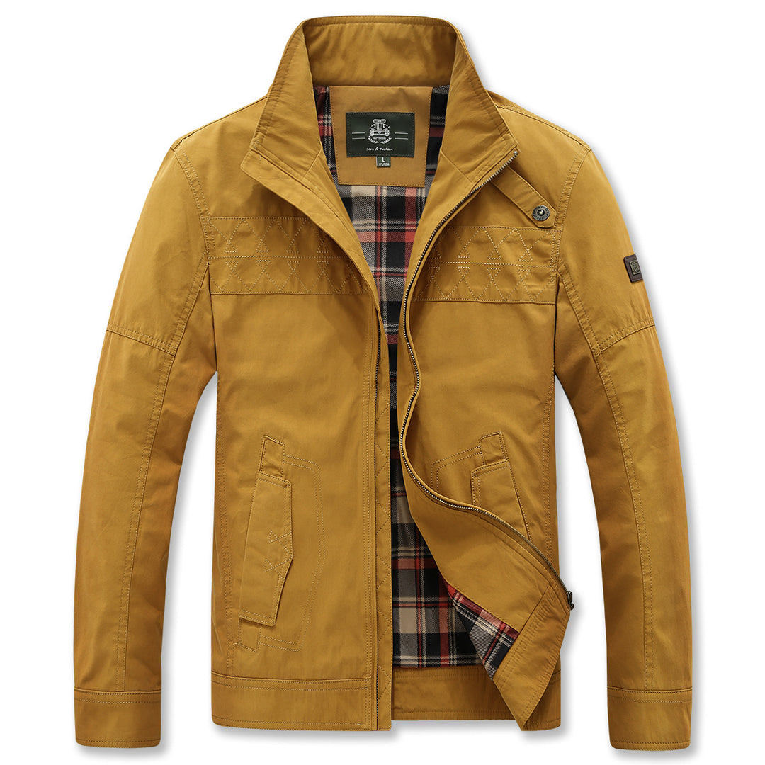 Herren stylische und vielseitige Übergangsjacke mit hohem Kragen Echoarchiv