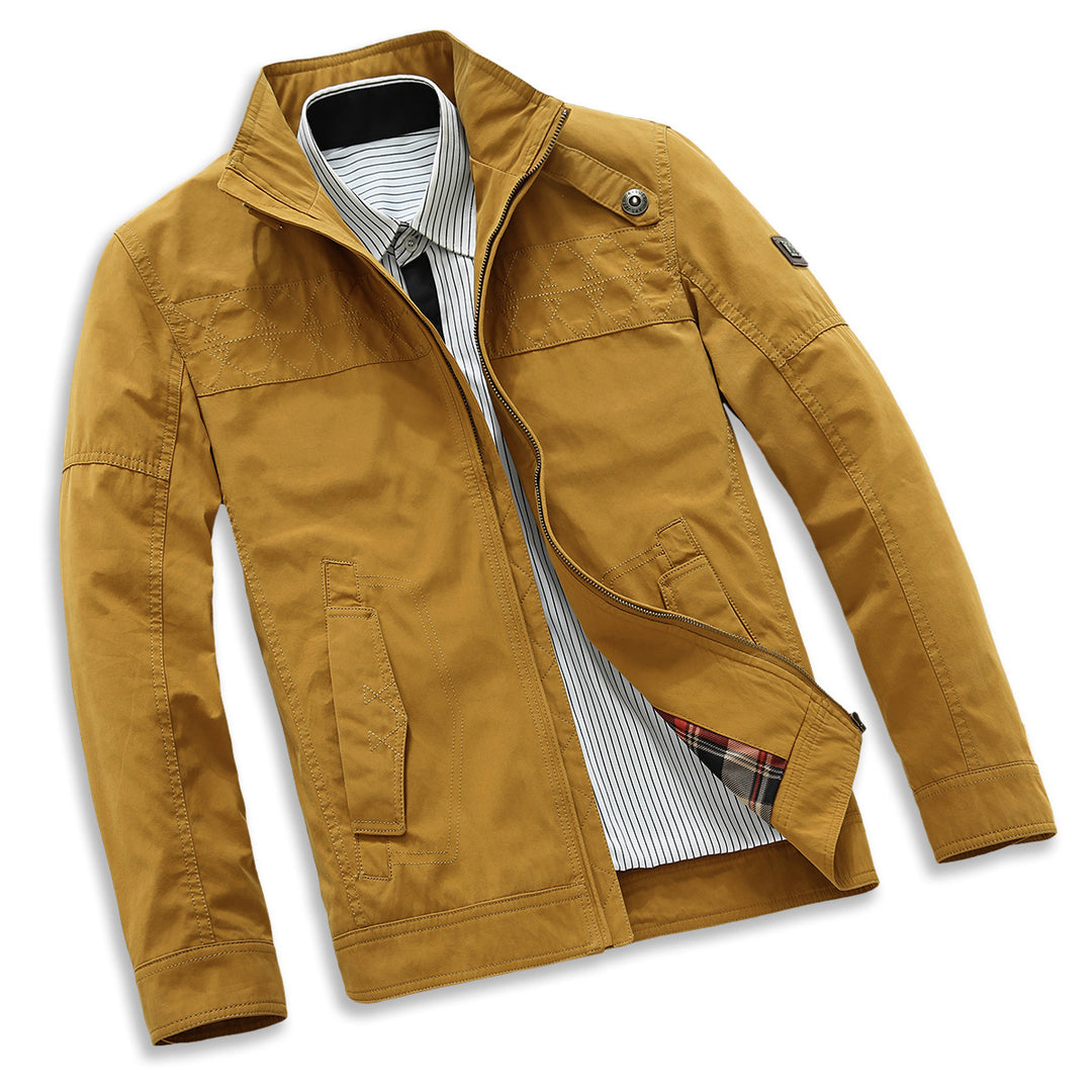 Herren stylische und vielseitige Übergangsjacke mit hohem Kragen Echoarchiv