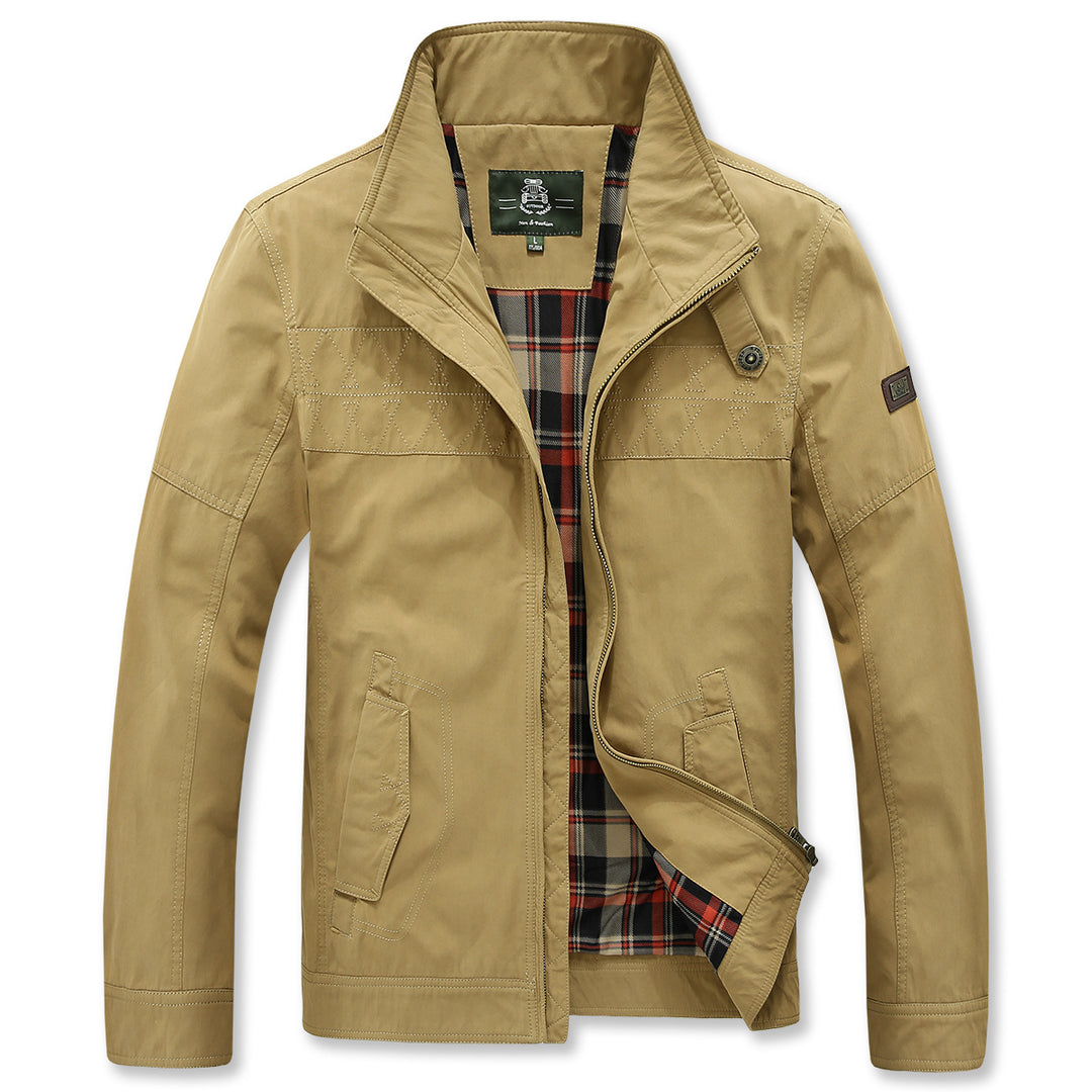 Herren stylische und vielseitige Übergangsjacke mit hohem Kragen Echoarchiv