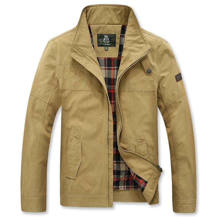 Herren stylische und vielseitige Übergangsjacke mit hohem Kragen Echoarchiv