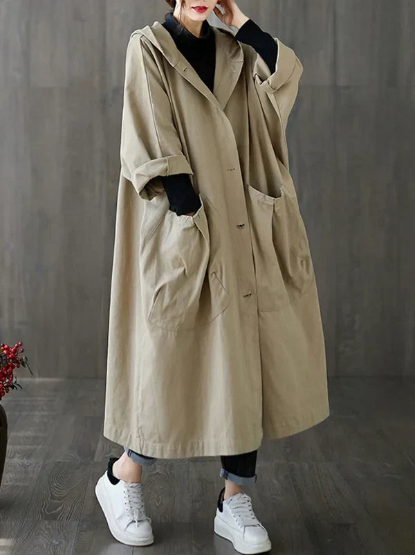 Echoarchiv | Langer Wasserdichter Trenchcoat Mantel