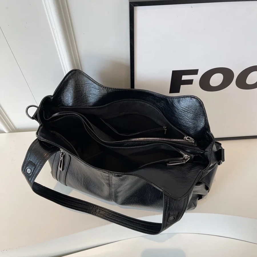 Stilvolle Lederhandtasche Mit Reißverschluss – Avelisse
