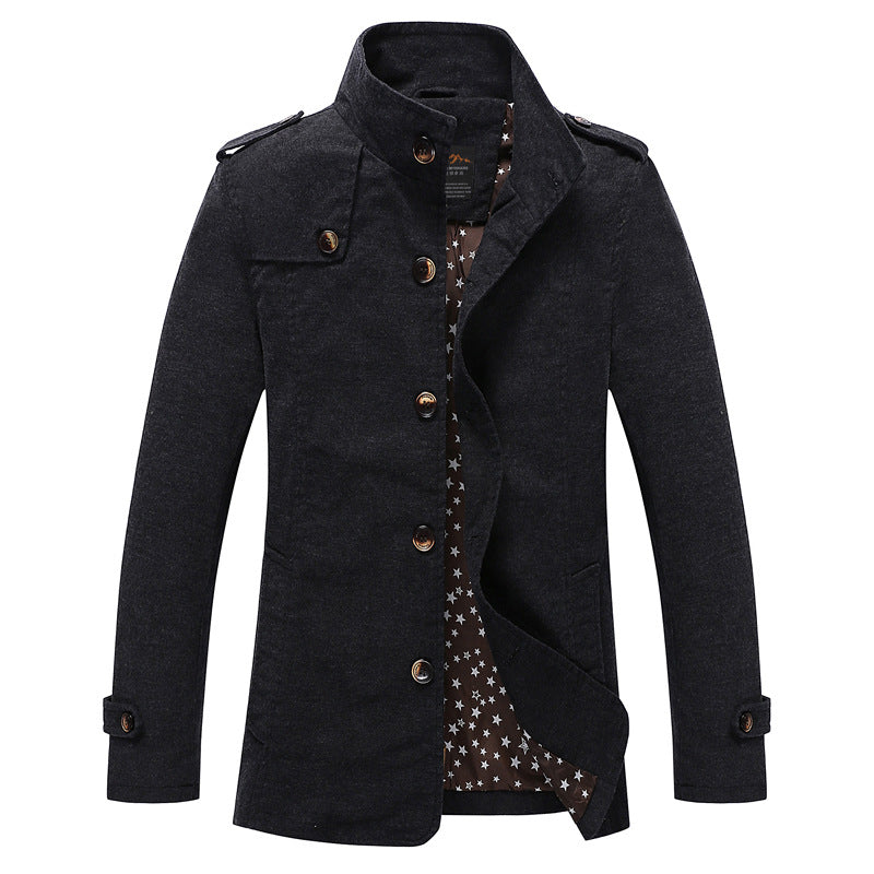 Herren modische und stylische Steppjacke mit hohem Kragen Echoarchiv