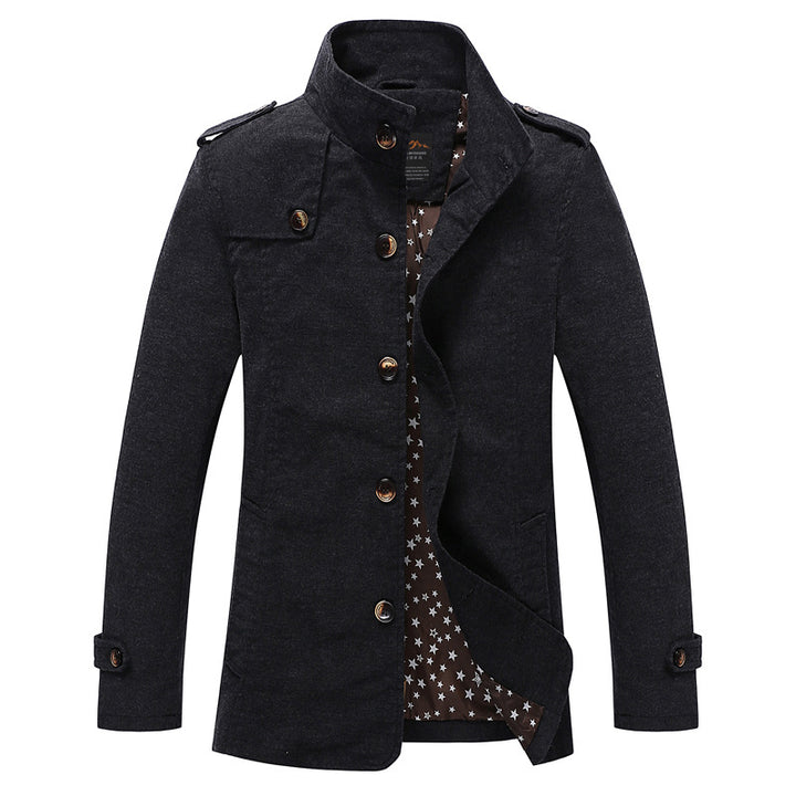 Herren modische und stylische Steppjacke mit hohem Kragen Echoarchiv