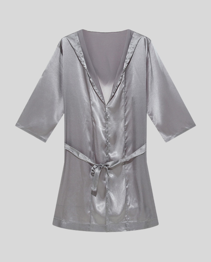 Herren Satin Bademantel Echoarchiv