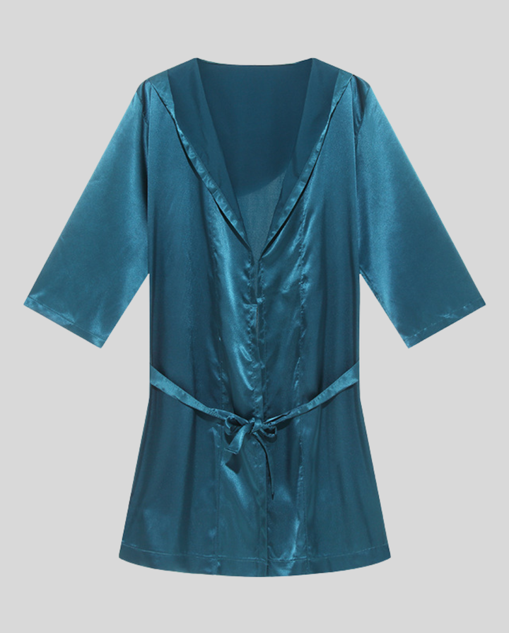 Herren Satin Bademantel Echoarchiv