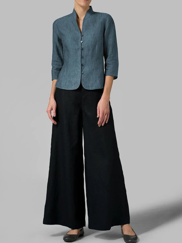 Echoarchiv | Stylische Bluse mit Stehkragen für Damen