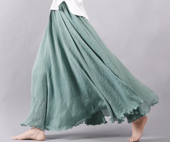 Echoarchiv | Lässig Fallender Boho Maxi Rock für Damen