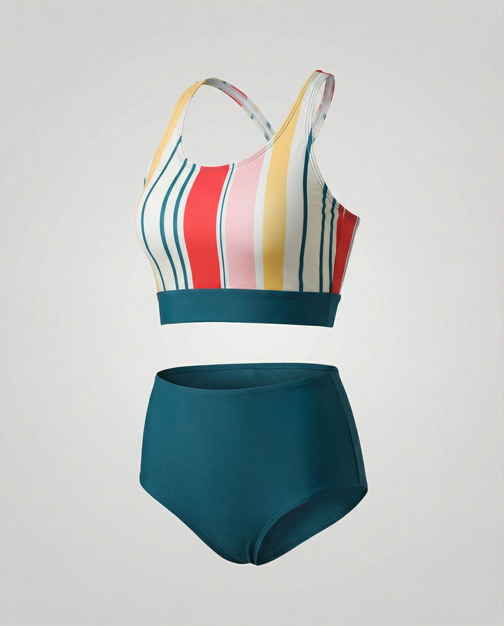 Echoarchiv | Brook Side Farbblock Bikini-Set