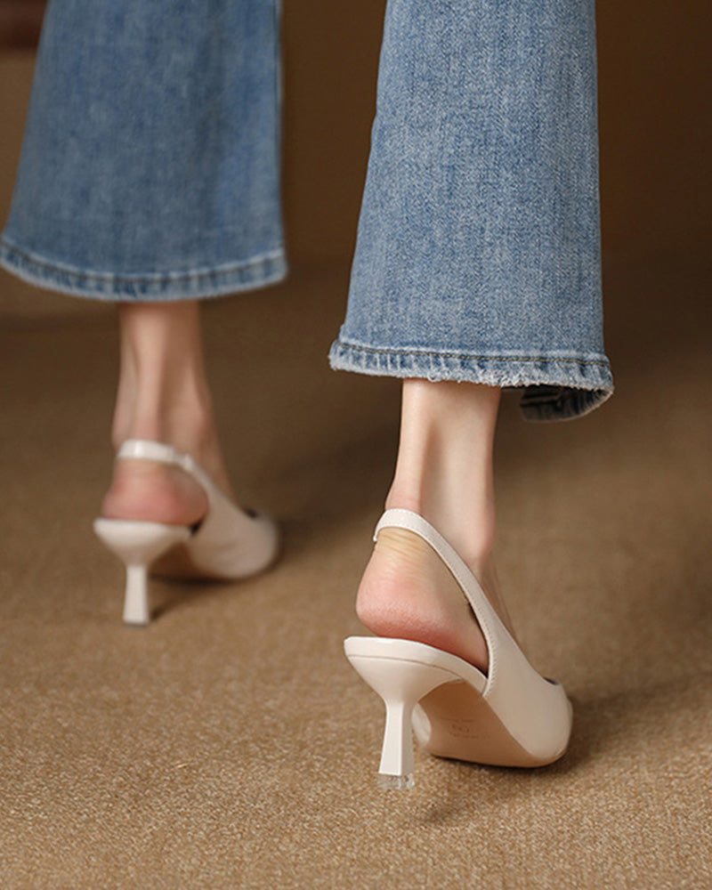 Echoarchiv | Einfarbige, Temperamentvolle High Heels mit Spitzer Zehenpartie