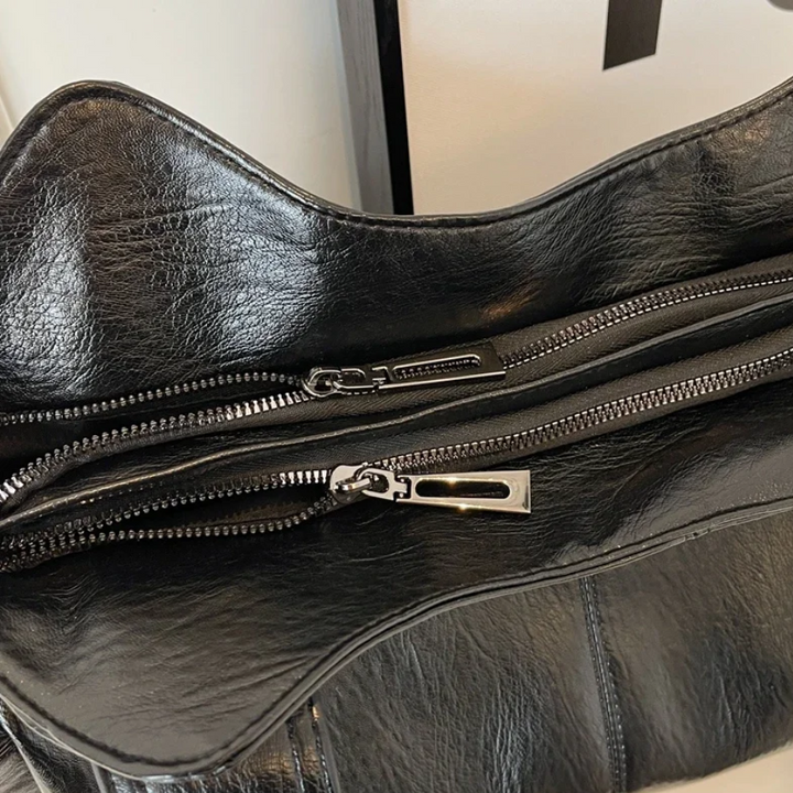 Stilvolle Lederhandtasche Mit Reißverschluss – Avelisse