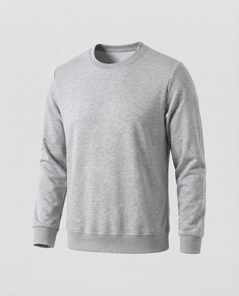 Herren Rundhals‑Sweatshirt aus Baumwollmix in Oversize‑Passform mit gerippten Bündchen Echoarchiv