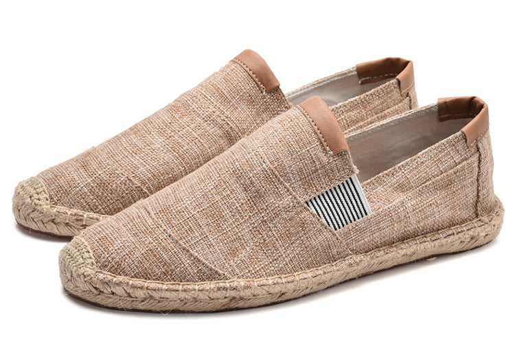 Echoarchiv | Boss Stilvolle Handgemachte Leinwandstrohschuhe Sommer-Chic