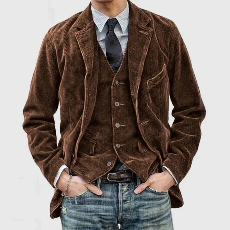 Echoarchiv | Stilvolles Vintage-Set Aus Blazer und Weste