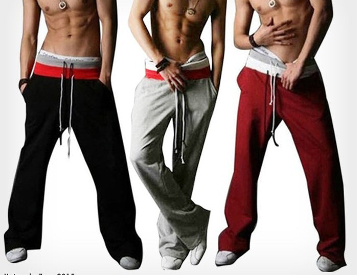 Herren weite Freizeithose mit verstellbarem Bund und lässigem Schnitt Echoarchiv
