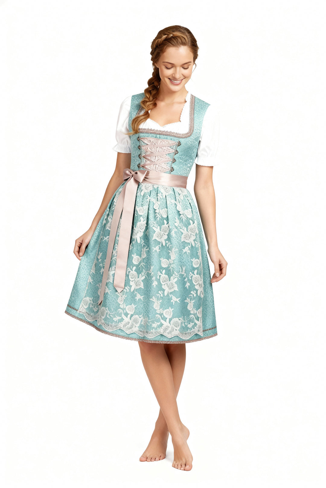 Echoarchiv | Einzigartige Damen Tracht mit Schürze Perfekt für Oktoberfest