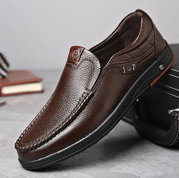 Herren Echtleder Schlupfschuhe Echoarchiv