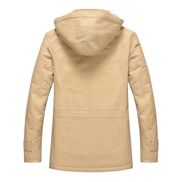 Herren modische Outdoor-Jacke mit warmem Fleecefutter und Kapuze Echoarchiv