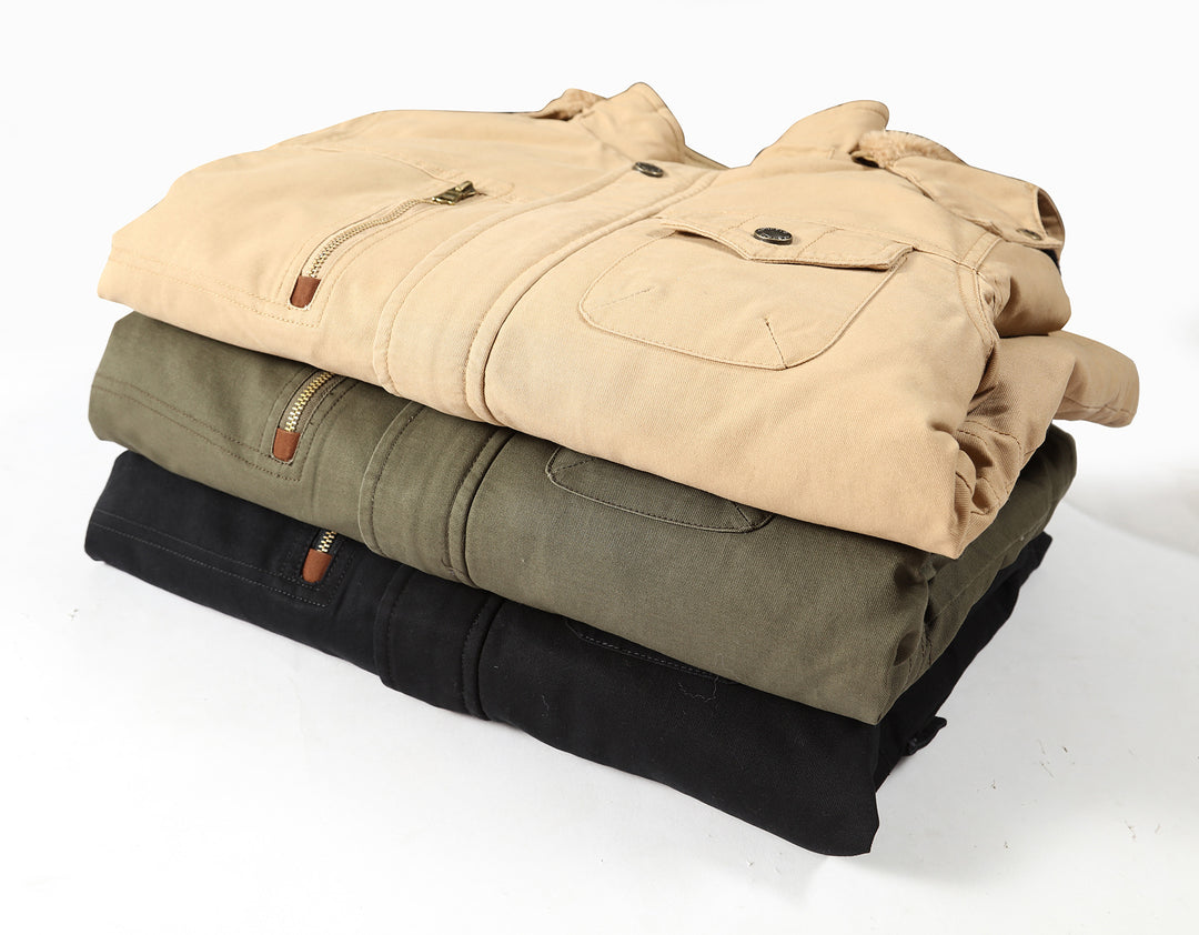 Herren modische Outdoor-Jacke mit warmem Fleecefutter und Kapuze Echoarchiv