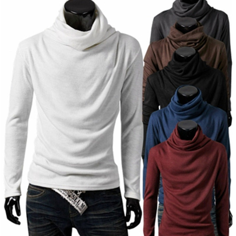 Herren Slim-Fit Langarmshirt mit großzügigem Schlauchkragen und figurbetonter Silhouette Echo Archiv