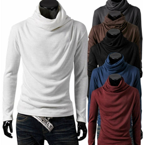 Herren Slim-Fit Langarmshirt mit großzügigem Schlauchkragen und figurbetonter Silhouette Echo Archiv