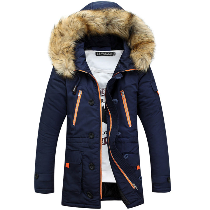Herren Winterparka mit abnehmbarer Kapuze und praktischem Taschen-Design Echoarchiv