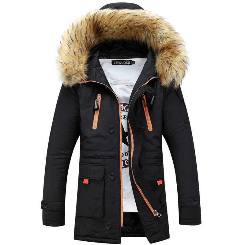 Herren Winterparka mit abnehmbarer Kapuze und praktischem Taschen-Design Echoarchiv