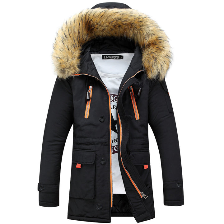 Herren Winterparka mit abnehmbarer Kapuze und praktischem Taschen-Design Echoarchiv