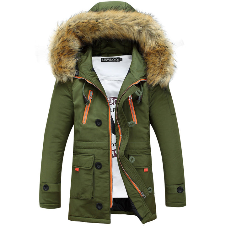 Herren Winterparka mit abnehmbarer Kapuze und praktischem Taschen-Design Echoarchiv