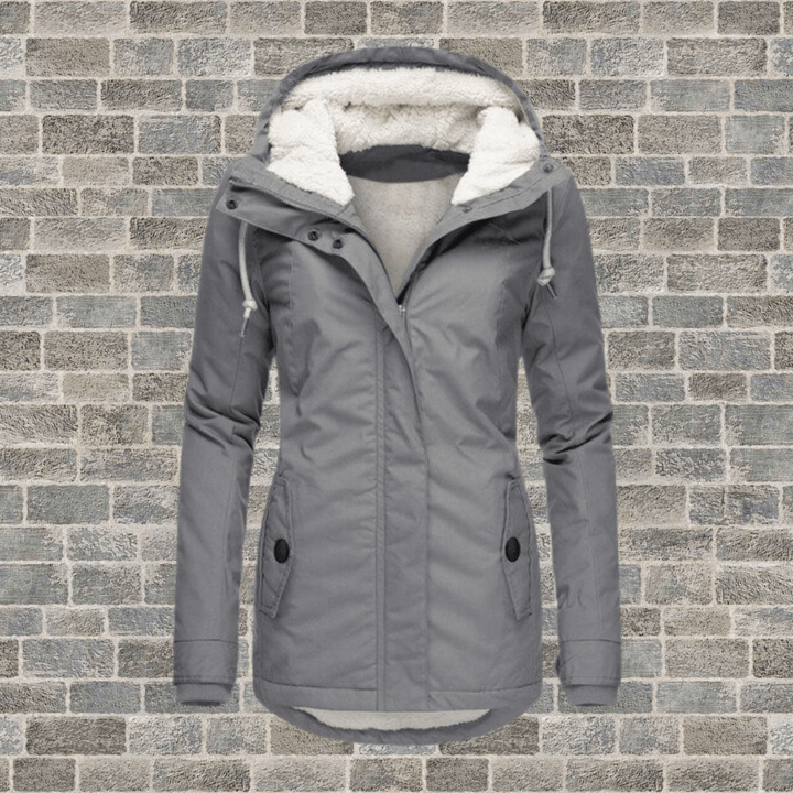 Damen Lange Winterjacke mit luxuriösem Pelzfutter – Avérine