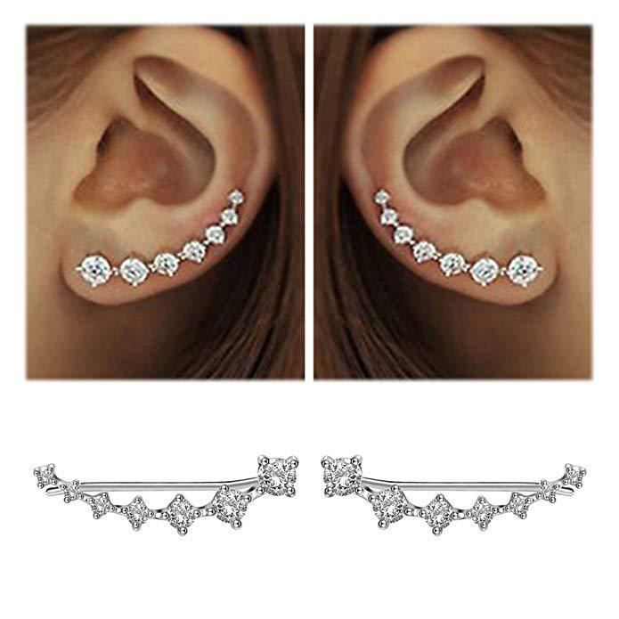 Echoarchiv | Glamour Glänzender Zirkon 925 Sterling Silber Ohrring