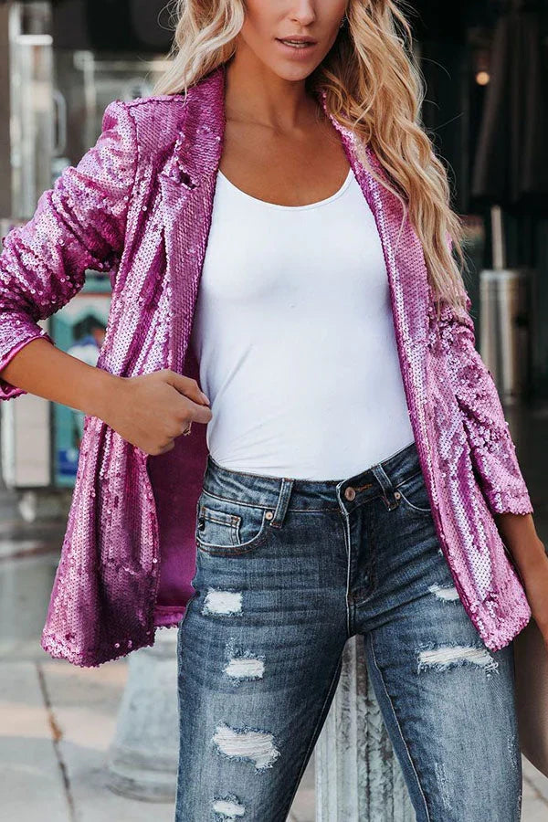 Echoarchiv | Blazer mit Revers und Pailletten