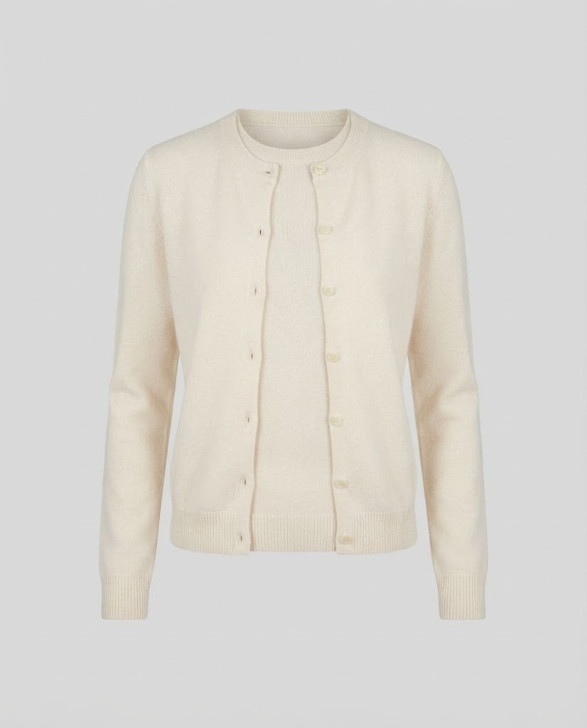 Damen Zartes Layering-Set: Knopfcardigan & Feinstrick-Langarmshirt Echo Archiv