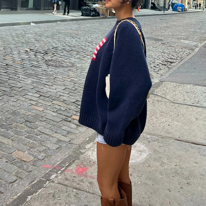 Echoarchiv | Strickpullover Amerikanische Flagge