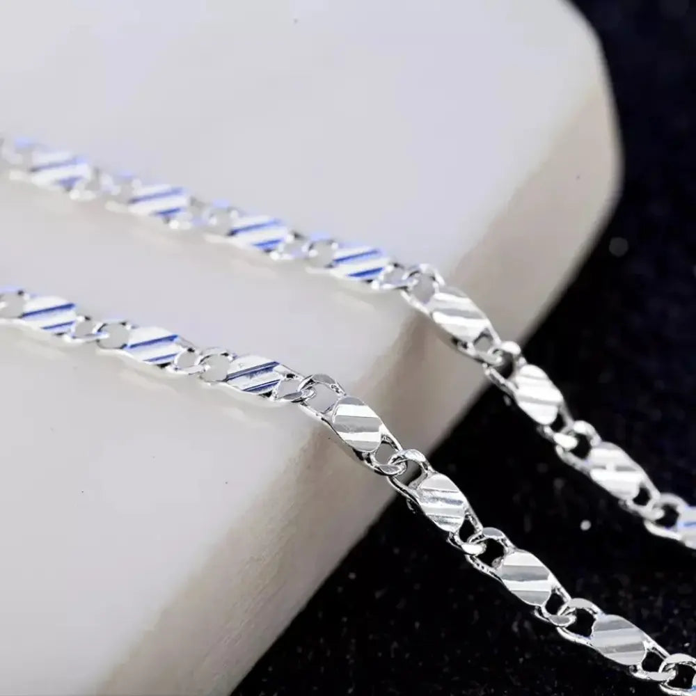 Echoarchiv | 18k Goldene Kette 2mm 925 Sterling Silberkette