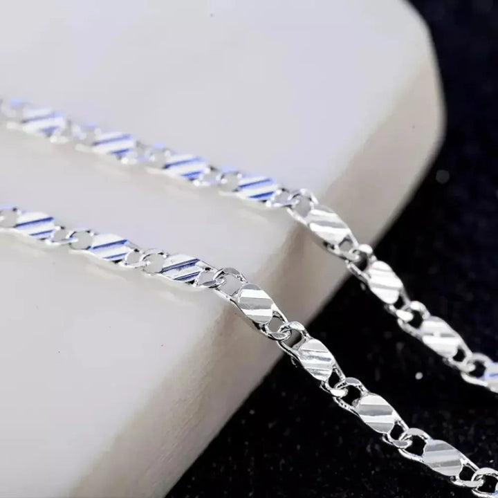 Echoarchiv | 18k Goldene Kette 2mm 925 Sterling Silberkette