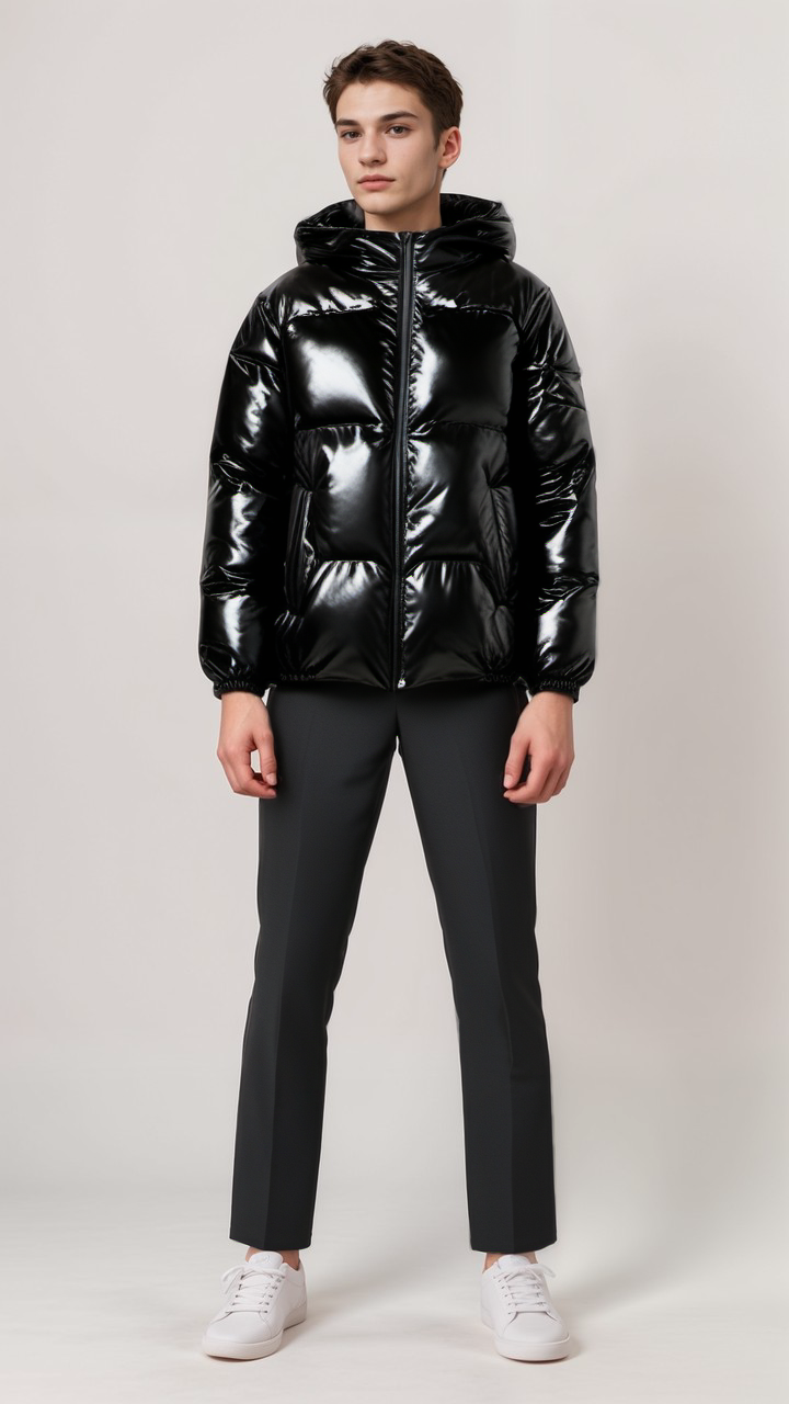 Echoarchiv | Gepolsterte Winterjacke mit Kapuze Polyester Warm und Wasserabweisend