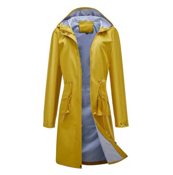 Echoarchiv | Lange Wasserdichte Jacke mit Kapuze für Damen