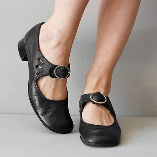 Echoarchiv | Orthopädische Vintage-Schuhe mit Runder Zehenpartie