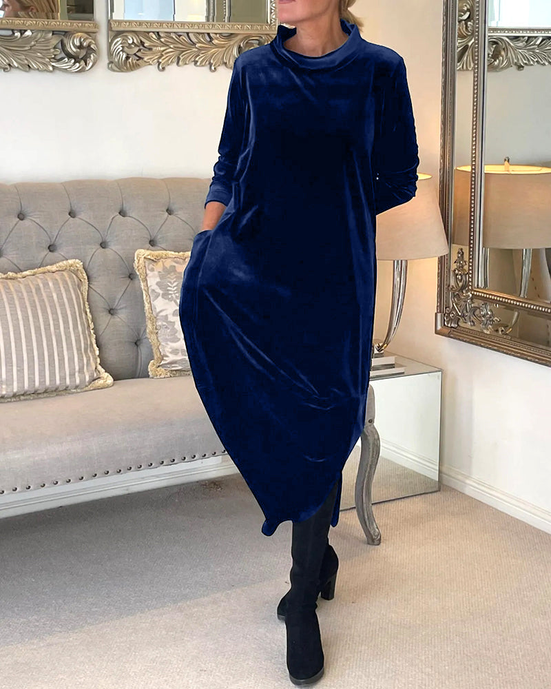 Echoarchiv | Elegantes Samtkleid mit Bauchabdeckung