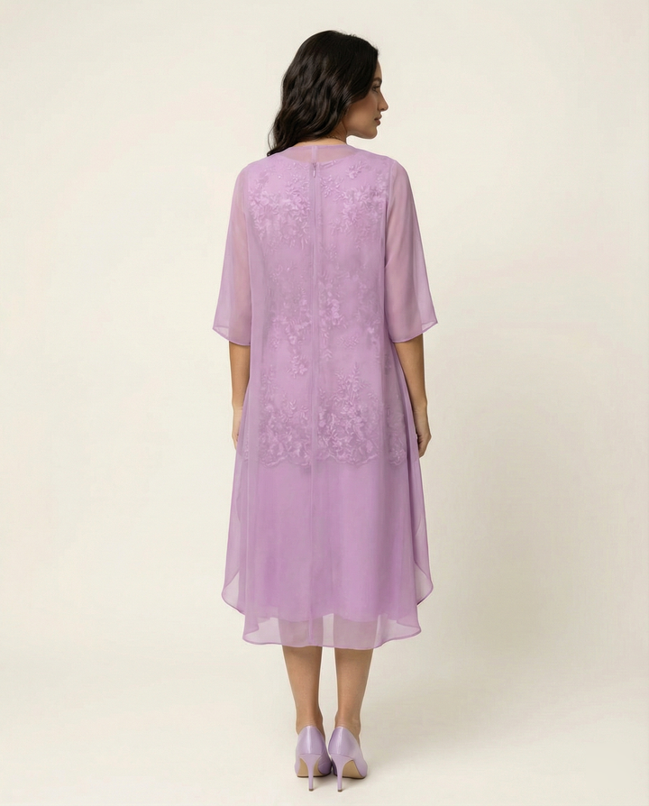 Elegantes zweiteiliges Chiffonkleid