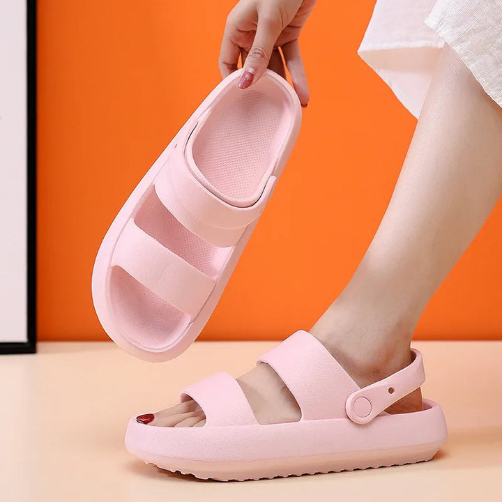 Echoarchiv | Orthopädische Sandalen Comfort Plus Pantoletten mit Doppelriemen Gepolsterte, Lässige Slip-On-Sandalen