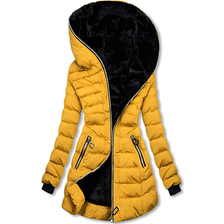 Echoarchiv | Echoarchivrne Damen-Winterjacke mit Kapuze