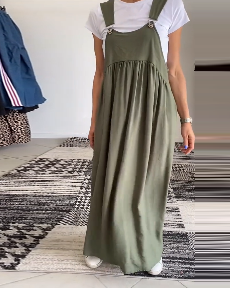 Echoarchiv | Kleid Lässig Einfarbig Hosenträger