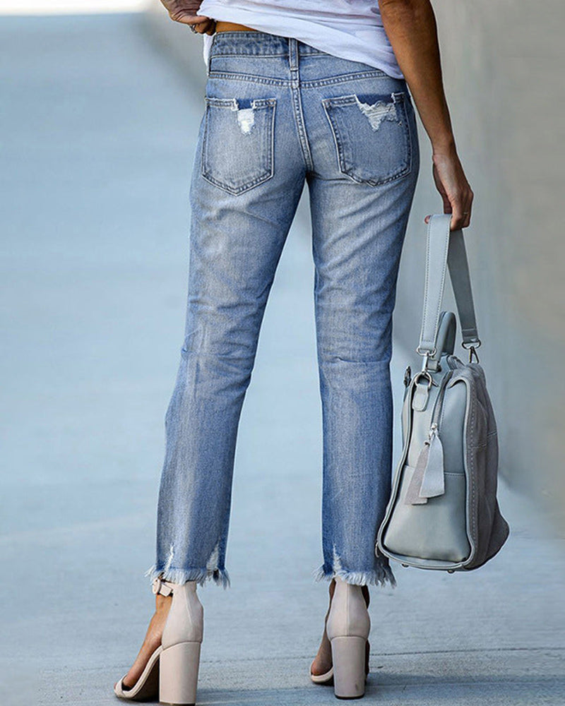 Echoarchiv | Damen Schicke Zerfledderte JEchoarchivns Denim