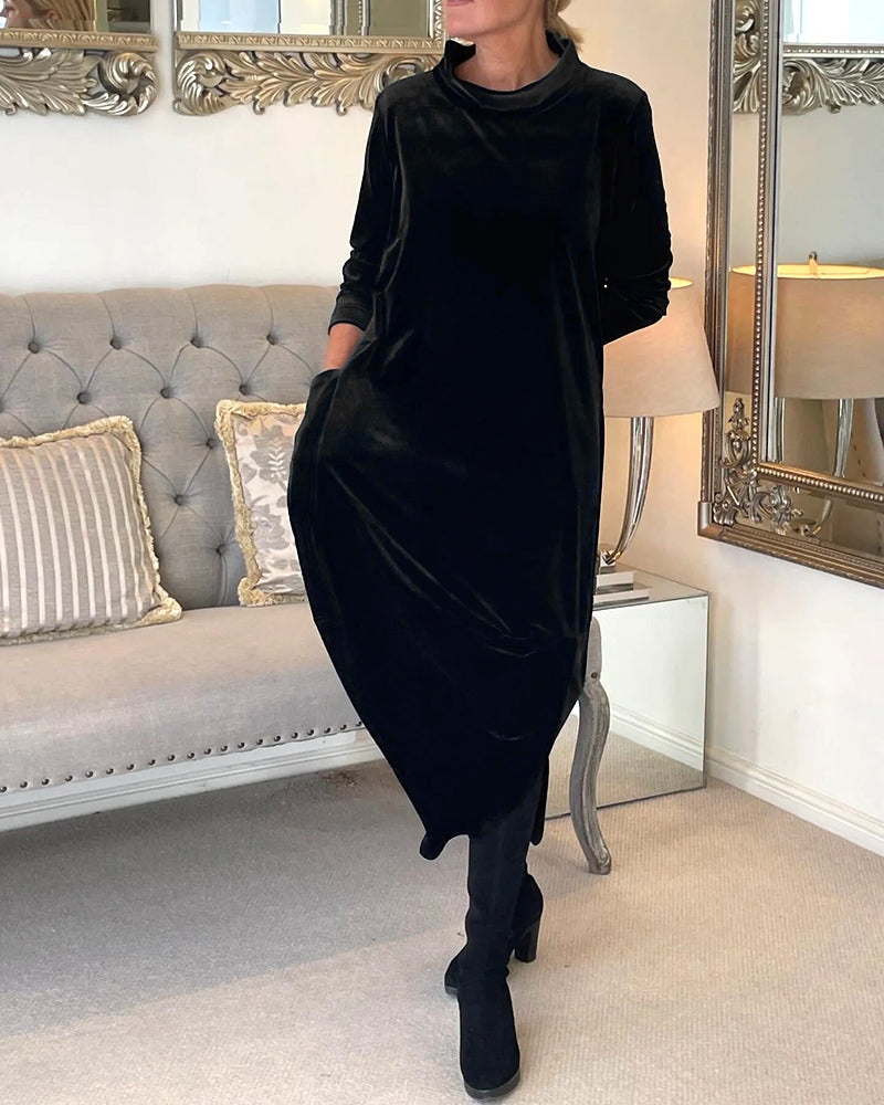 Echoarchiv | Elegantes Samtkleid mit Bauchabdeckung