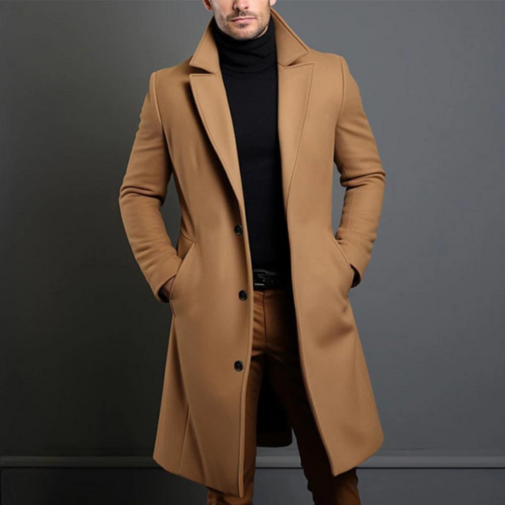 Länger, lässiger Trenchcoat für Herren – Marzano