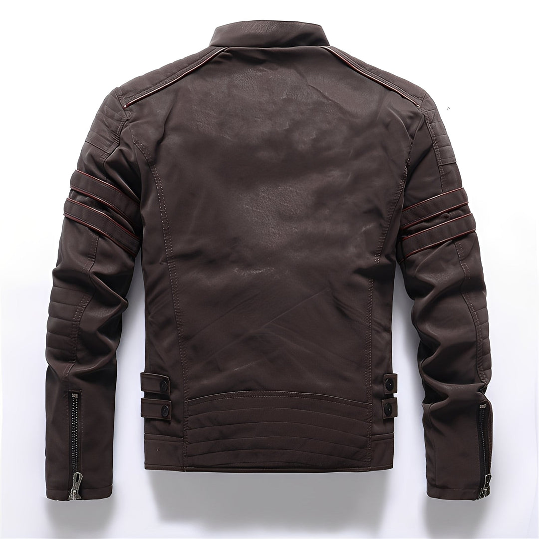 Echoarchiv | Stylische Motorrad Vegan-Lederjacke für Herren